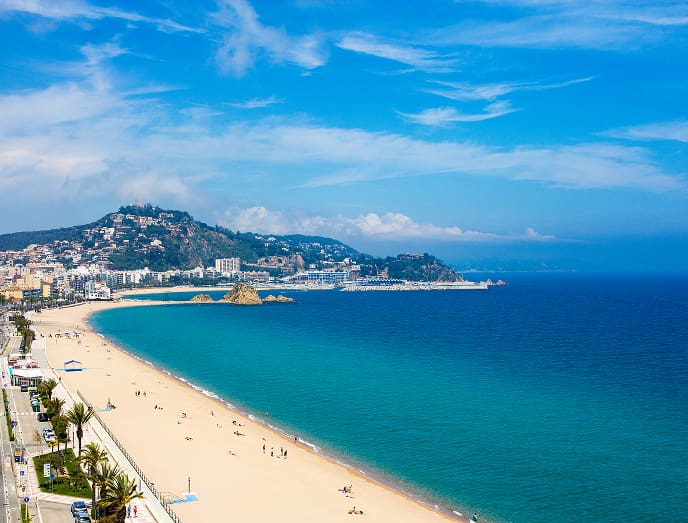 Vista panorámica de la Playa de S’Abanel