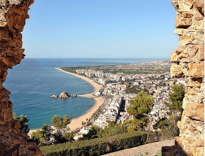 Vista panorámica de Blanes y la Costa Brava